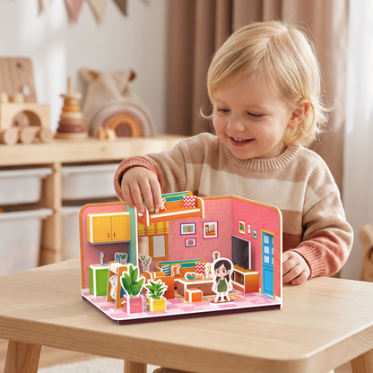 3D-DIY-Spielzimmer-Bauset – Pädagogisches Puzzle- & Bastelset