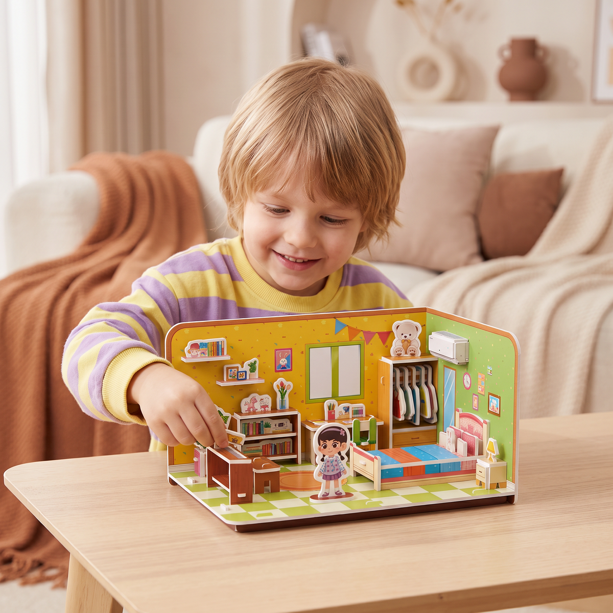 3D-DIY-Spielzimmer-Bauset – Pädagogisches Puzzle- & Bastelset