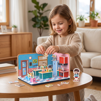3D-DIY-Spielzimmer-Bauset – Pädagogisches Puzzle- & Bastelset