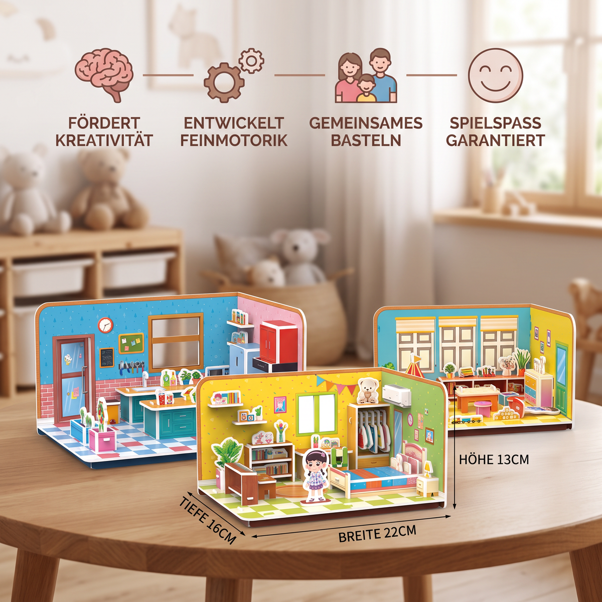 3D-DIY-Spielzimmer-Bauset – Pädagogisches Puzzle- & Bastelset