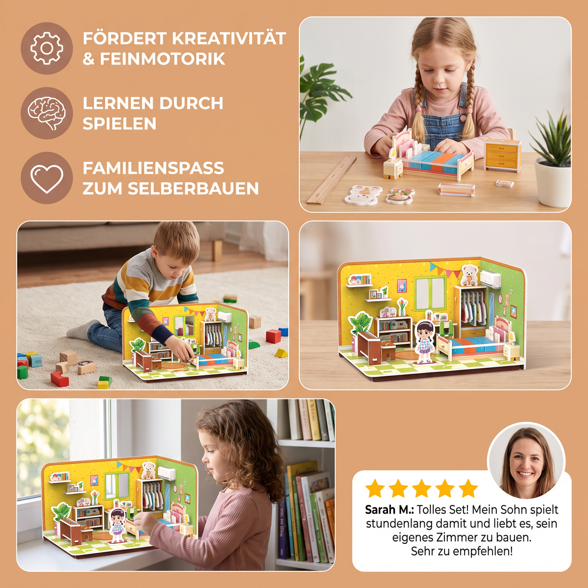 3D-DIY-Spielzimmer-Bauset – Pädagogisches Puzzle- & Bastelset