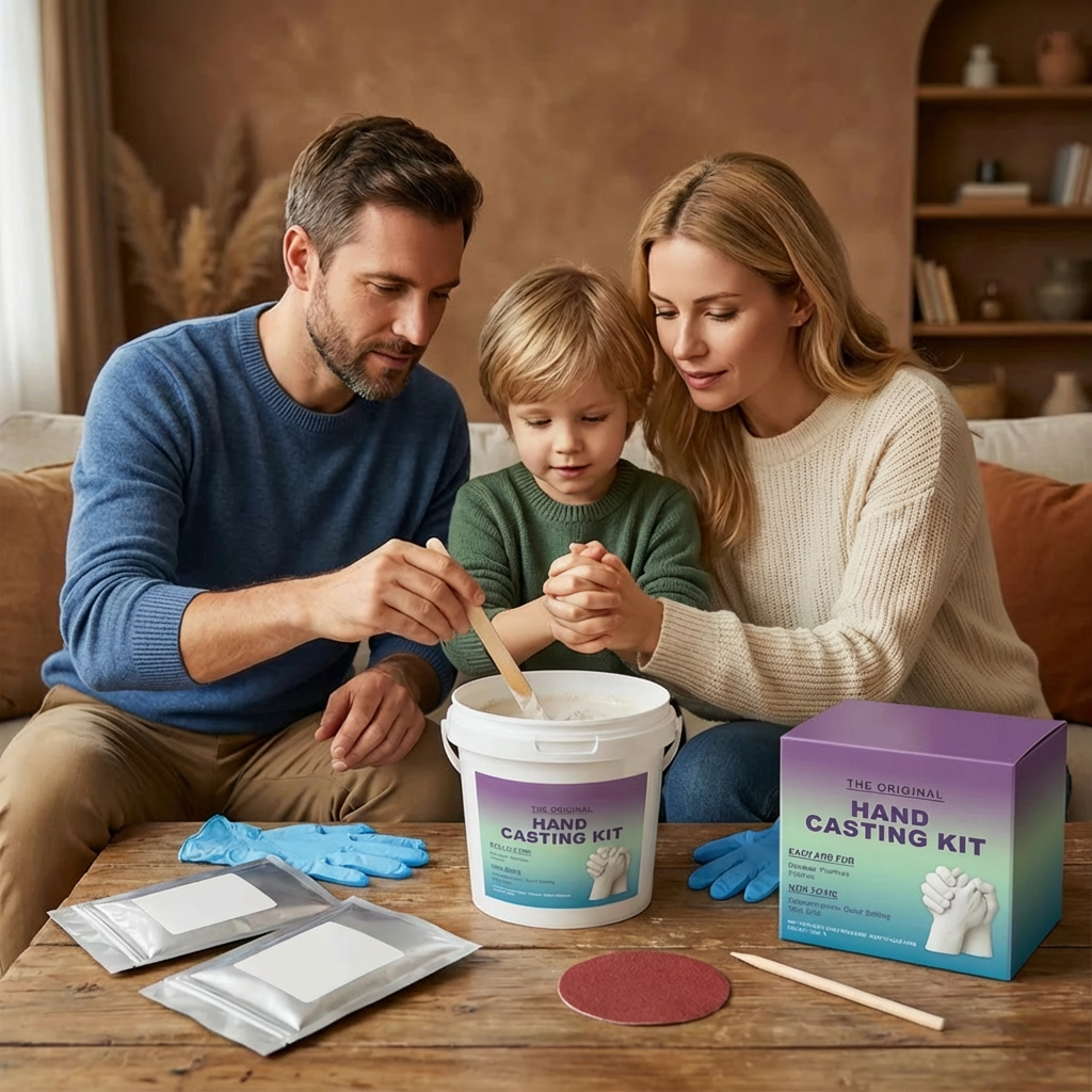 Handabdruck-Set für Familien & Paare – 3D Gips Erinnerungsset