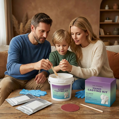 Handabdruck-Set für Familien & Paare – 3D Gips Erinnerungsset