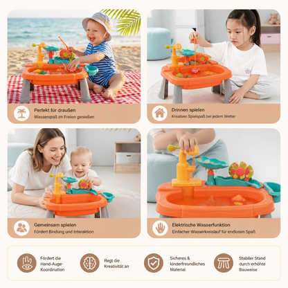 Ergonomisch Erhöhte Kinder-Spielküche mit elektrischer Wasserfunktion