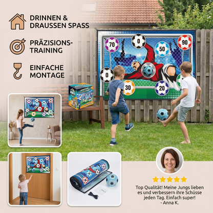 Klebende Fußball Zielschuss Wand  – Indoor & Outdoor Trainings- und Spielset
