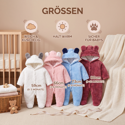 Weicher & kuscheliger Baby-Bären-Overall mit Kapuze