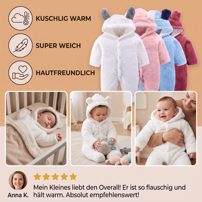 Weicher & kuscheliger Baby-Bären-Overall mit Kapuze