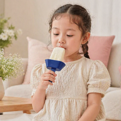 2er-Set Tropfsicherer Eis Halter für Kinder – Kleckerfreier Eisfänger mit Strohhalm