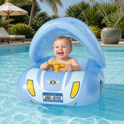 Aufblasbarer Baby Schwimmring Auto mit Sonnendach