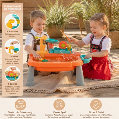 Ergonomisch Erhöhte Kinder-Spielküche mit elektrischer Wasserfunktion
