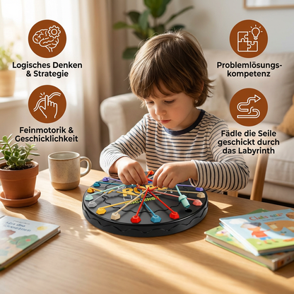 Knoten- & Seil-Logikspiel – Denk- & Strategiespiel für Kinder