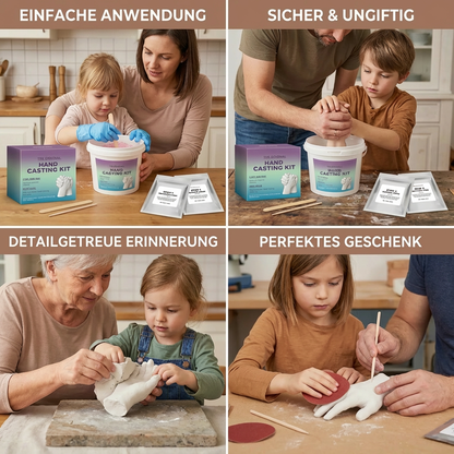 Handabdruck-Set für Familien & Paare – 3D Gips Erinnerungsset
