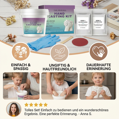 Handabdruck-Set für Familien & Paare – 3D Gips Erinnerungsset