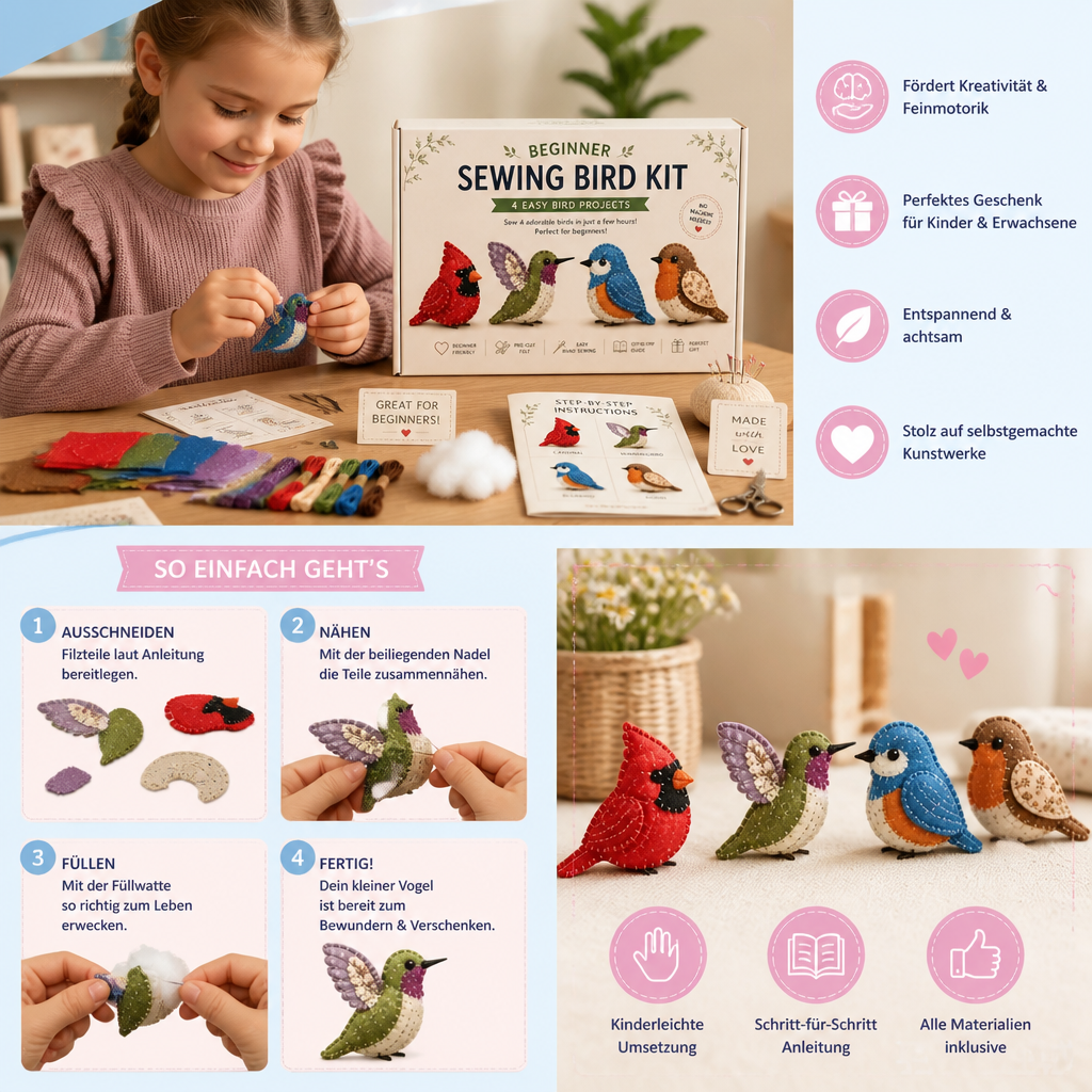 DIY-Plüsch-Nähset – Nähe deine eigene niedliche Figur