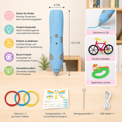 3D-Stift-Set für Kinder mit niedriger Temperatur – Sicheres DIY-STEM-Zeichenset