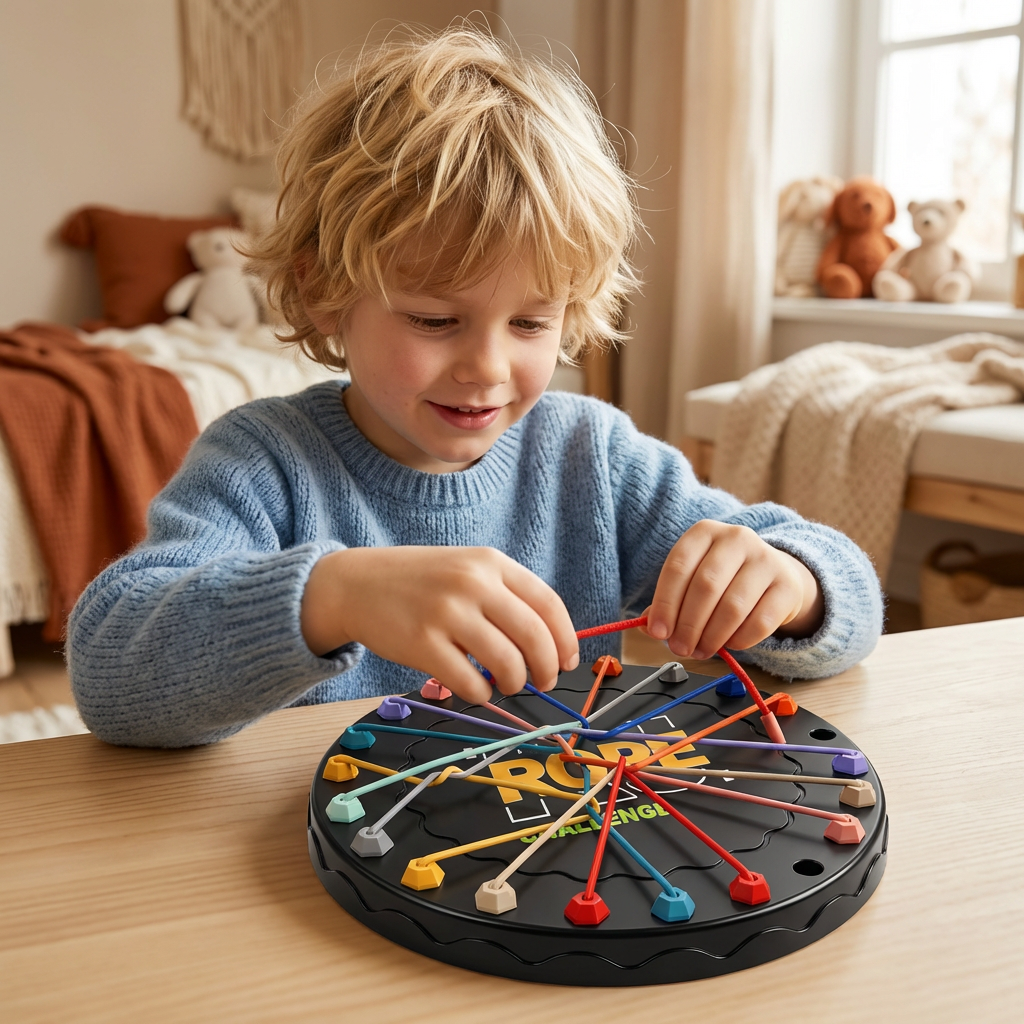 Knoten- & Seil-Logikspiel – Denk- & Strategiespiel für Kinder