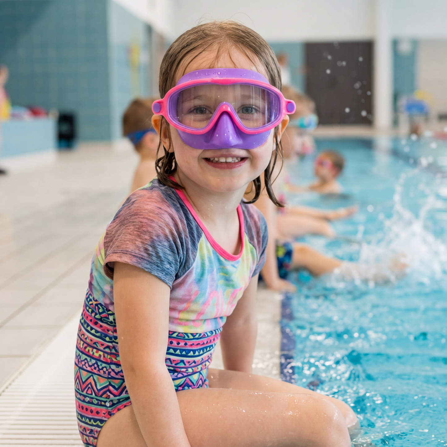 Praktische Schwimmbrille für Kinder – Beschlagfrei, Sicherer Halt & Bequemes Tragen