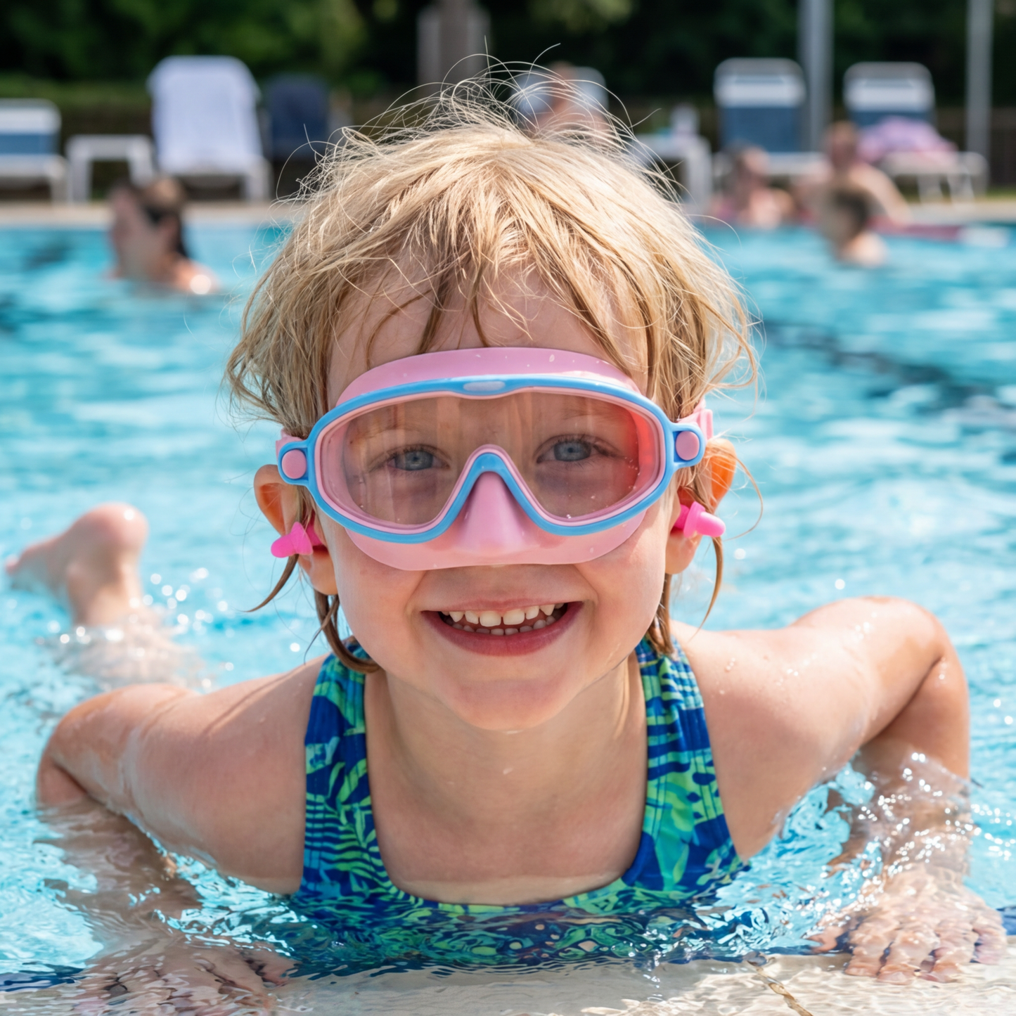 Praktische Schwimmbrille für Kinder – Beschlagfrei, Sicherer Halt & Bequemes Tragen