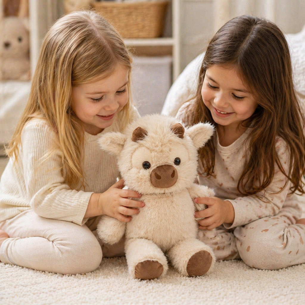 Laufendes Kälbchen - Weiches Cartoon-Plüschtier & Beruhigungshelfer für Kinder