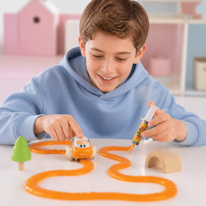 Magisches Slime-Rennbahn-Set – DIY-Abenteuer mit Elektroautos