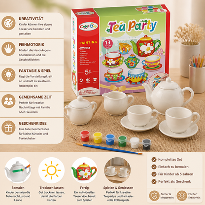 DIY-Keramik-Teeset zum Bemalen für Kinder