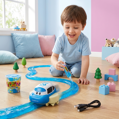 Magisches Slime-Rennbahn-Set – DIY-Abenteuer mit Elektroautos