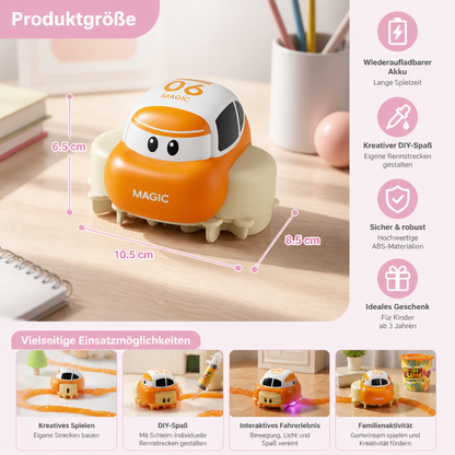Magisches Slime-Rennbahn-Set – DIY-Abenteuer mit Elektroautos