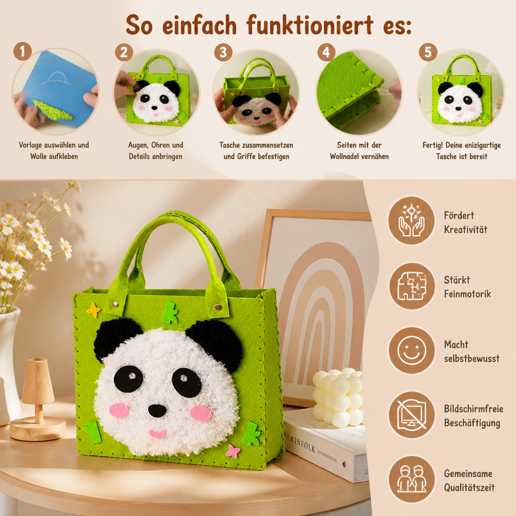 DIY-Plüschtaschen-Bastelset für Kinder