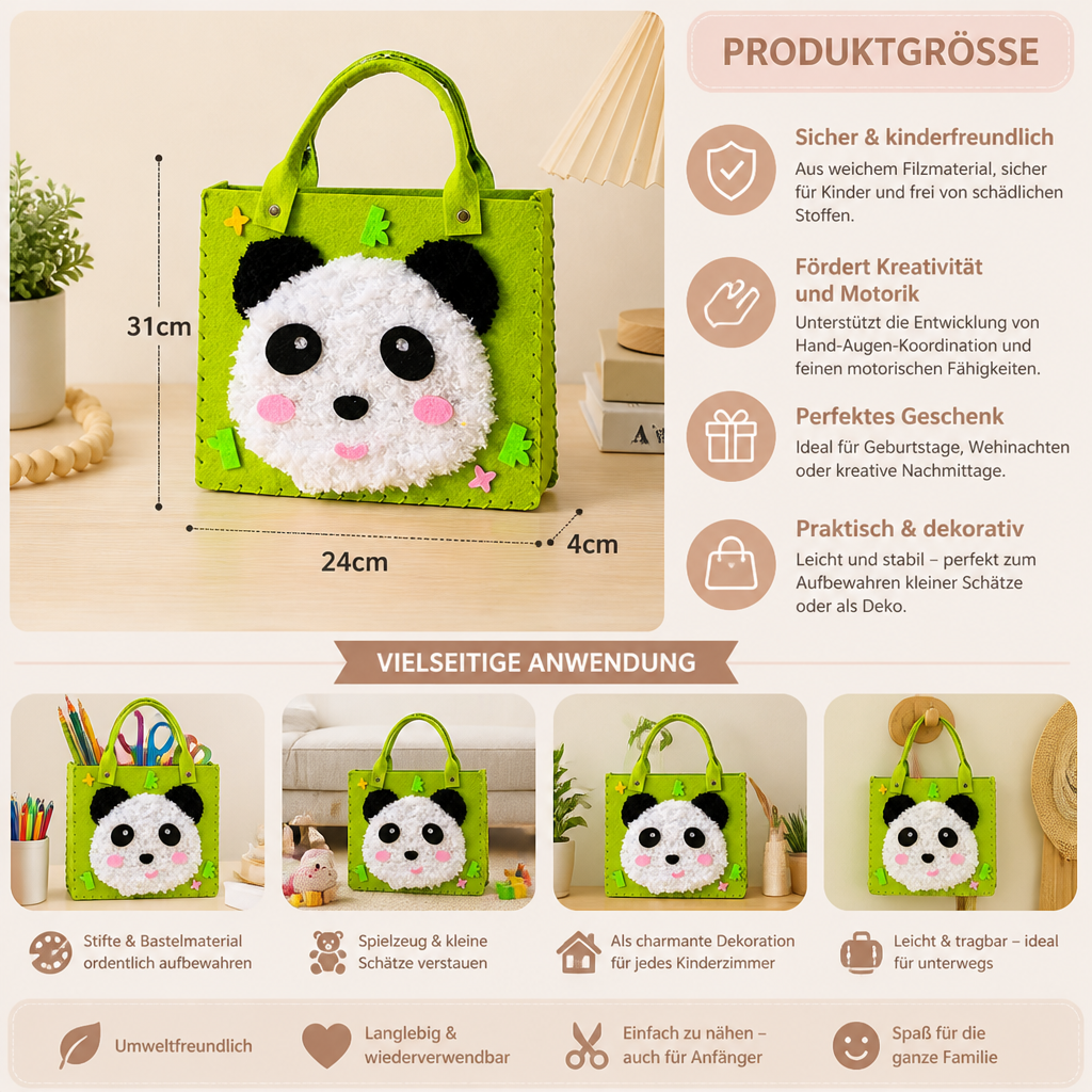DIY-Plüschtaschen-Bastelset für Kinder