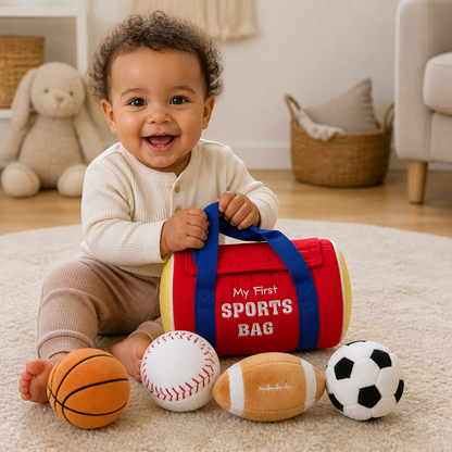 Mein erstes Sport-Plüschset – Weiches Spielzeug für Babys