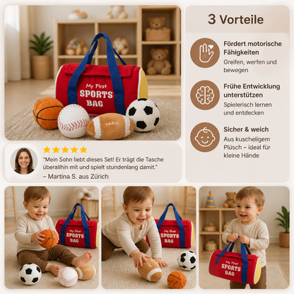 Mein erstes Sport-Plüschset – Weiches Spielzeug für Babys