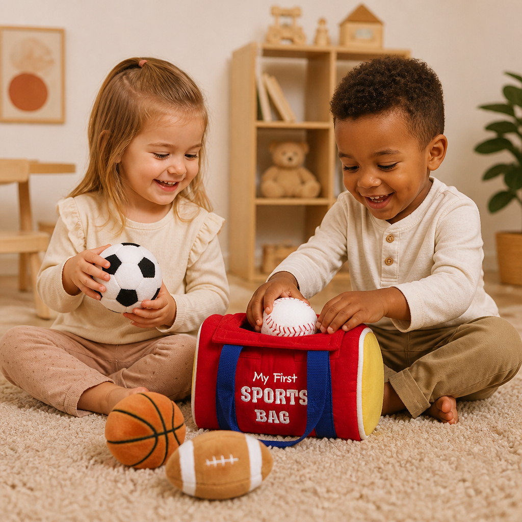 Mein erstes Sport-Plüschset – Weiches Spielzeug für Babys