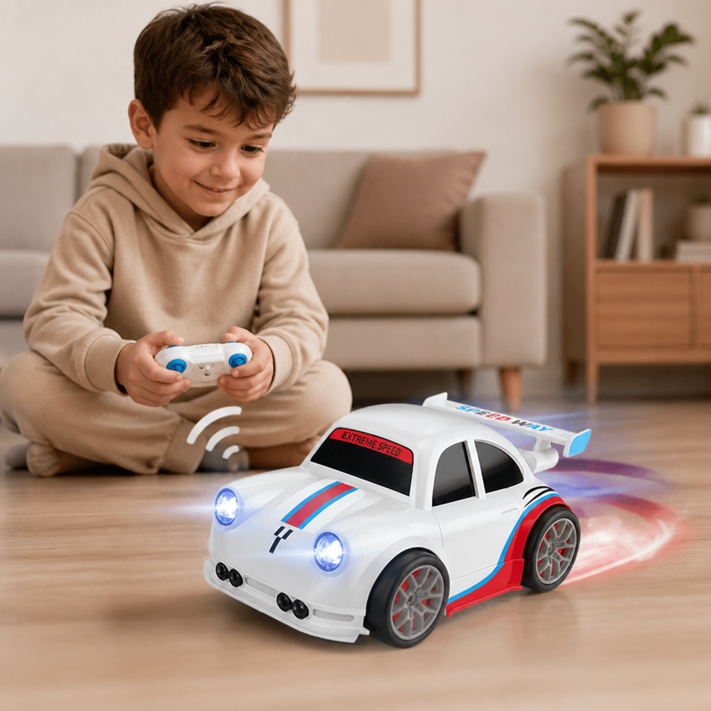 RC-Rennauto mit Driftfunktion für Kinder – Ferngesteuert mit Sensorlichtern & Sound