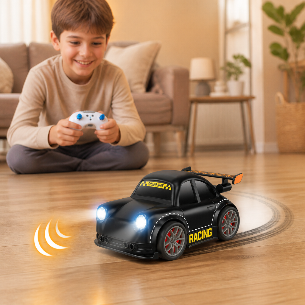 RC-Rennauto mit Driftfunktion für Kinder – Ferngesteuert mit Sensorlichtern & Sound