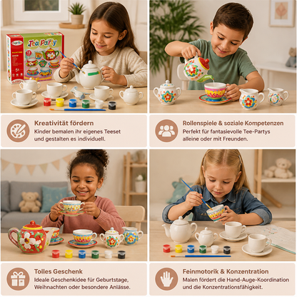 DIY-Keramik-Teeset zum Bemalen für Kinder