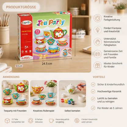 DIY-Keramik-Teeset zum Bemalen für Kinder