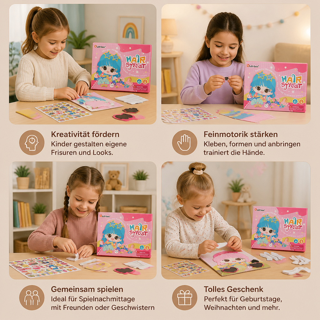DIY-Friseur-Bastelset für Kinder