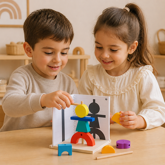 Holz 3D-Schatten-Matching- & Raumdenken-Puzzle für Kinder
