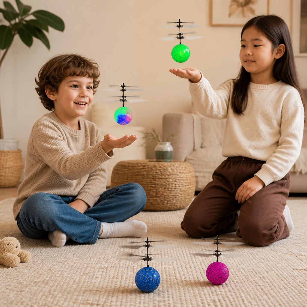Handgesteuerter fliegender LED-Ball-Drohne für Kinder