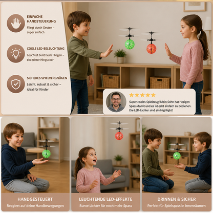 Handgesteuerter fliegender LED-Ball-Drohne für Kinder