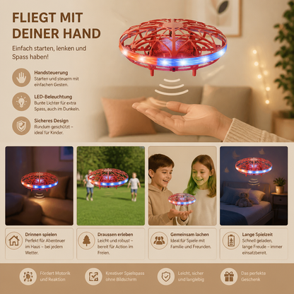 Bewegungsgesteuerte LED-UFO-Flugdrohne