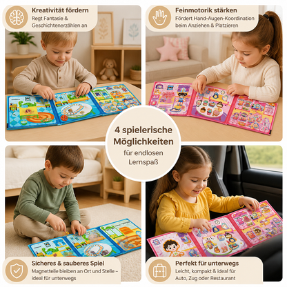 Montessori Magnet-Quiet-Book – Kreatives Ankleide- & Szenenspiel