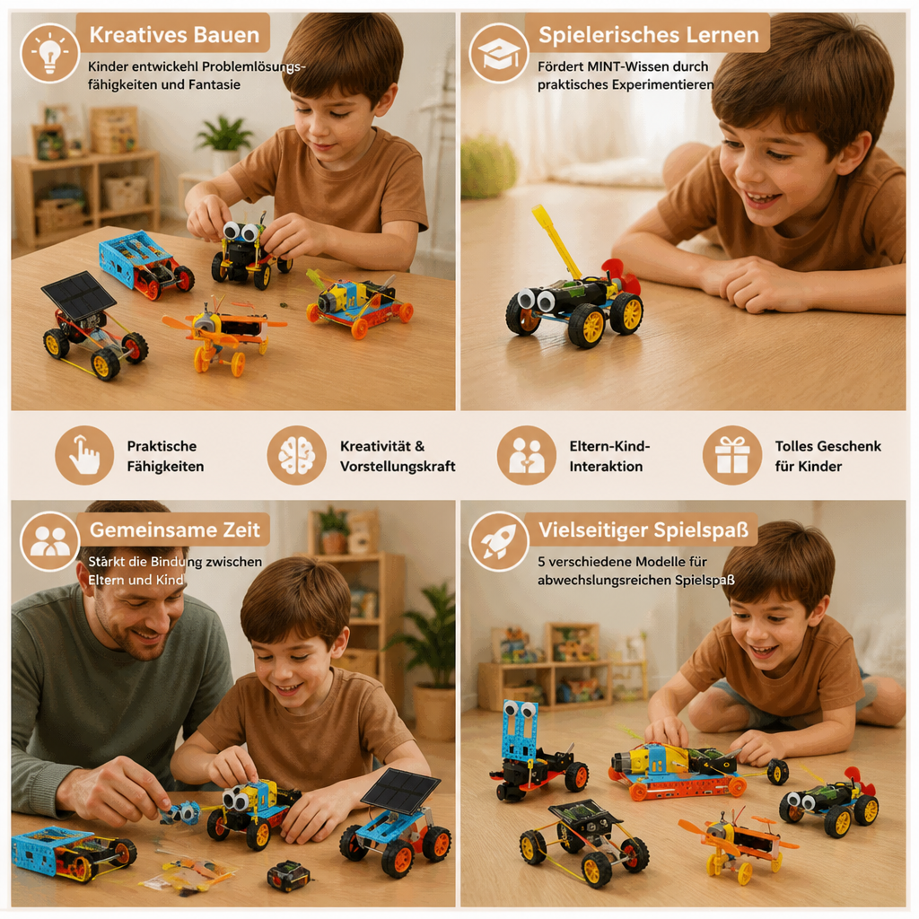 5-in-1 DIY-MINT-Fahrzeug-Bauset für Kinder
