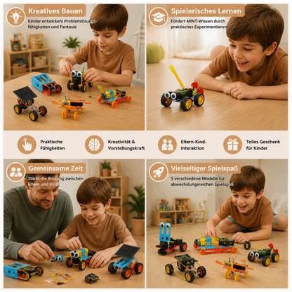 5-in-1 DIY-MINT-Fahrzeug-Bauset für Kinder