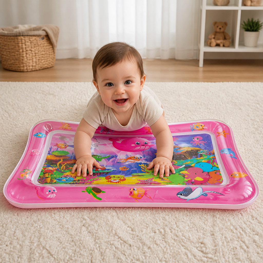 Aufblasbare Wasserspielmatte für die Bauchlage