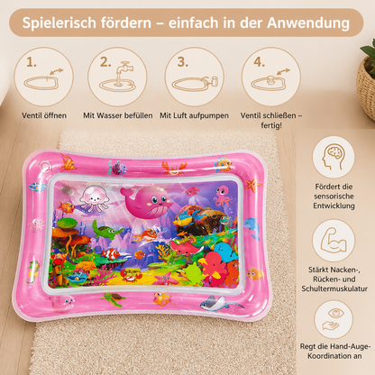 Aufblasbare Wasserspielmatte für die Bauchlage