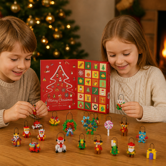 Weihnachtsschmuck-Baustein-Adventskalender