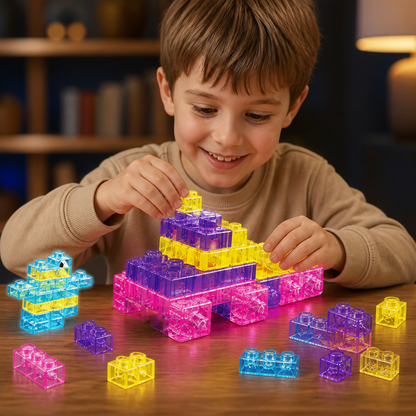 Im Dunkeln leuchtende Squishy-Gelee-Bausteine für Kinder – Sicher & weich