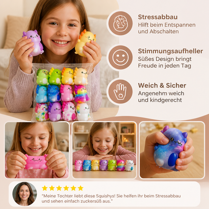 12er-Pack weiche Axolotl-Squishies – Anti-Stress-Spielzeug