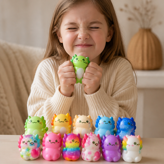 12er-Pack weiche Axolotl-Squishies – Anti-Stress-Spielzeug